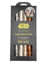 Star Wars X Kitsch Satin Wrapped Flexi Heatless Curling Rods, Box of 6