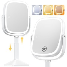 Gospire Lighted Makeup Mirror 1X/7X Magnifying Rechargeable Adjustable