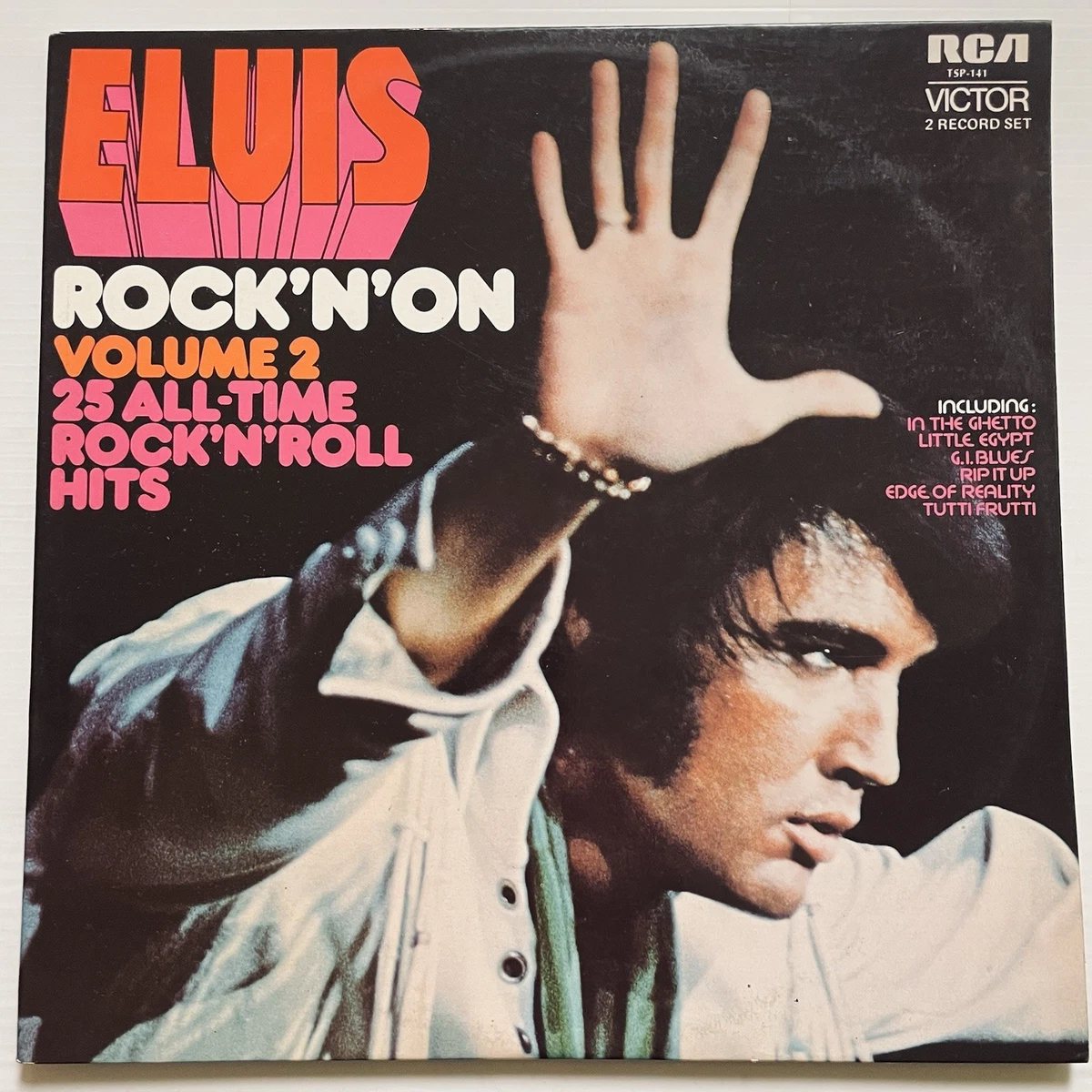 Elvis Presley Rock N On Volume 2 Vinyl Record 2x 12” 33 RPM TSP-141 RCA 1974