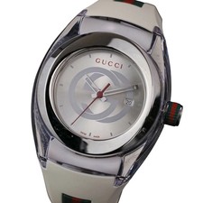 Gucci Sync Interlocking G 137.3 Watch Silver Dial White Unisex