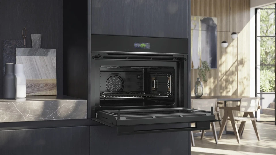 Siemens Kompaktbackofen Mikrowelle 45l iQ700 900W Schwarz Home Connect - Bild 4 von 4