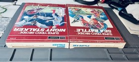 SEARS TELE-GAMES INTELLIVISION 2 GAME LOT /SEARS NIGHT STALKER & SEA BATTLE CIB