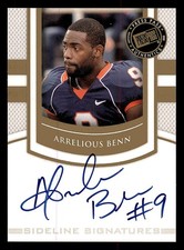 2010 PP Sideline Signatures Gold #SSAB Arrelious Benn Autograph Rookie RC Card. rookie card picture