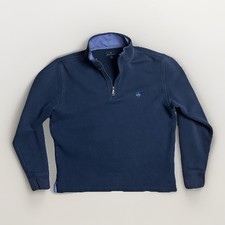 Brooks Brothers Quarter Zip Polar Fleece Long Sleeve Pullover Sz S - Navy/Blue