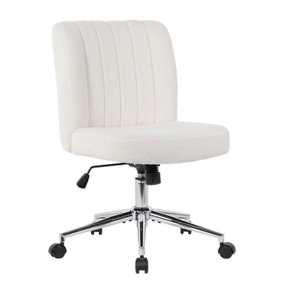Boss Office 18.5'' Upholstered Fabric Boucle Task Chair in Cream