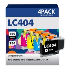 4PK LC-404 LC404 Ink Cartridges for Brother MFC-J1205W MFC-J1215W MFC J1205W XL