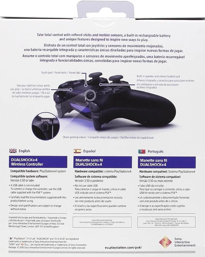 Sony DualShock 4 V2 Manette de Jeu sans Fil pоur PlayStation 4 - Noire. - Photo 4/4