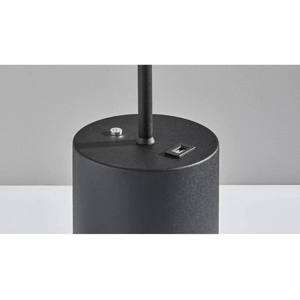 Lámpara de escritorio LED moderna contemporánea Home 2150-01 de Grover Collection en negro... Foto 4 de 4