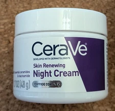 CeraVe 1.7 oz Skin Renewing Night Cream Peptide Complex Hyaluronic New w/o box