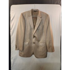 Jos. A. Bank Men's Tan Herringbone Sport Coat Silk Camel Hair Size 42 L Career