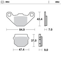 Moto-Master Sinter-BremsbeläGe Hinten FüR Suzuki RM 80 1990-2001