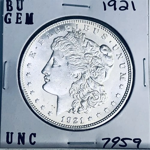 1921 BU GEM MORGAN SILVER DOLLAR UNC MS+++ U.S. MINT RARE COIN 7959