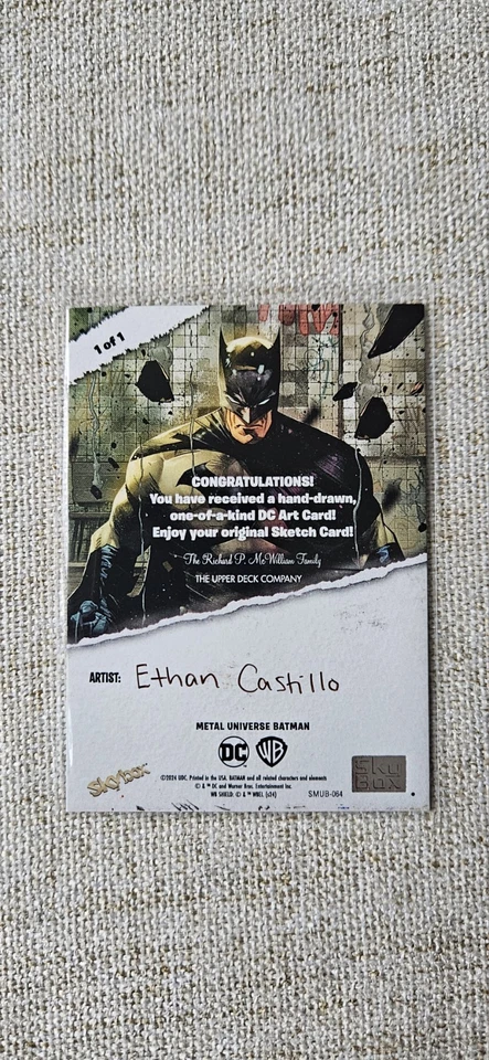 🦷2025 Upper Deck Skybox Metal Universe BATMAN Artist Sketch card 1/1 - Image 2 of 2