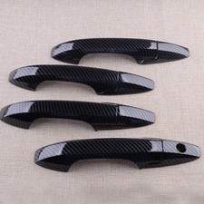Glossy Carbon Fiber Covers Trims For 2004-2008 Acura Tsx Sedan Side Door Handle