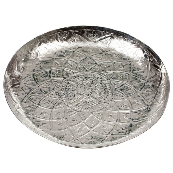 Deko Tablett Ø 55 Cm Aluminium Oriental-Dekor Dekoteller Oster- & Weihnachtsdeko-image