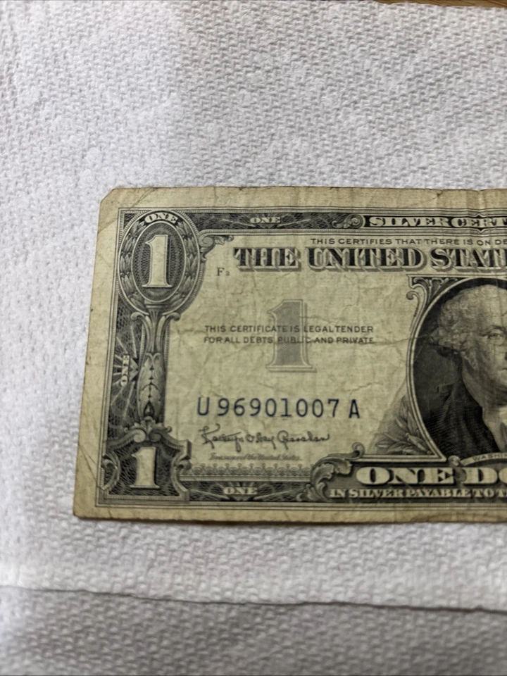 'Rare' 1957 B 1$ Silver Certificate With Off Center Error - Image 2 of 4