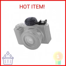 SmallRig Cold Shoe Adapter with Wind Muff Windshield for Sony ZV-1F / ZV-E10 / Z