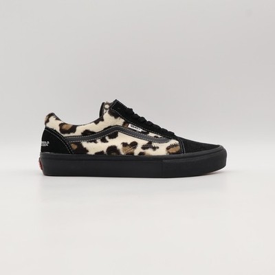 Size 9.5 - Supreme x Vans Skate Old Skool Leopard Pack - Black for