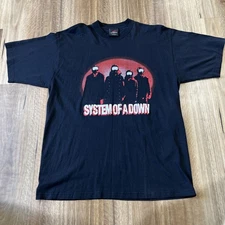 System Of A Down Mens X-Large Black T-Shirt Vintage Y2K Metal Band SOAD Toxicity