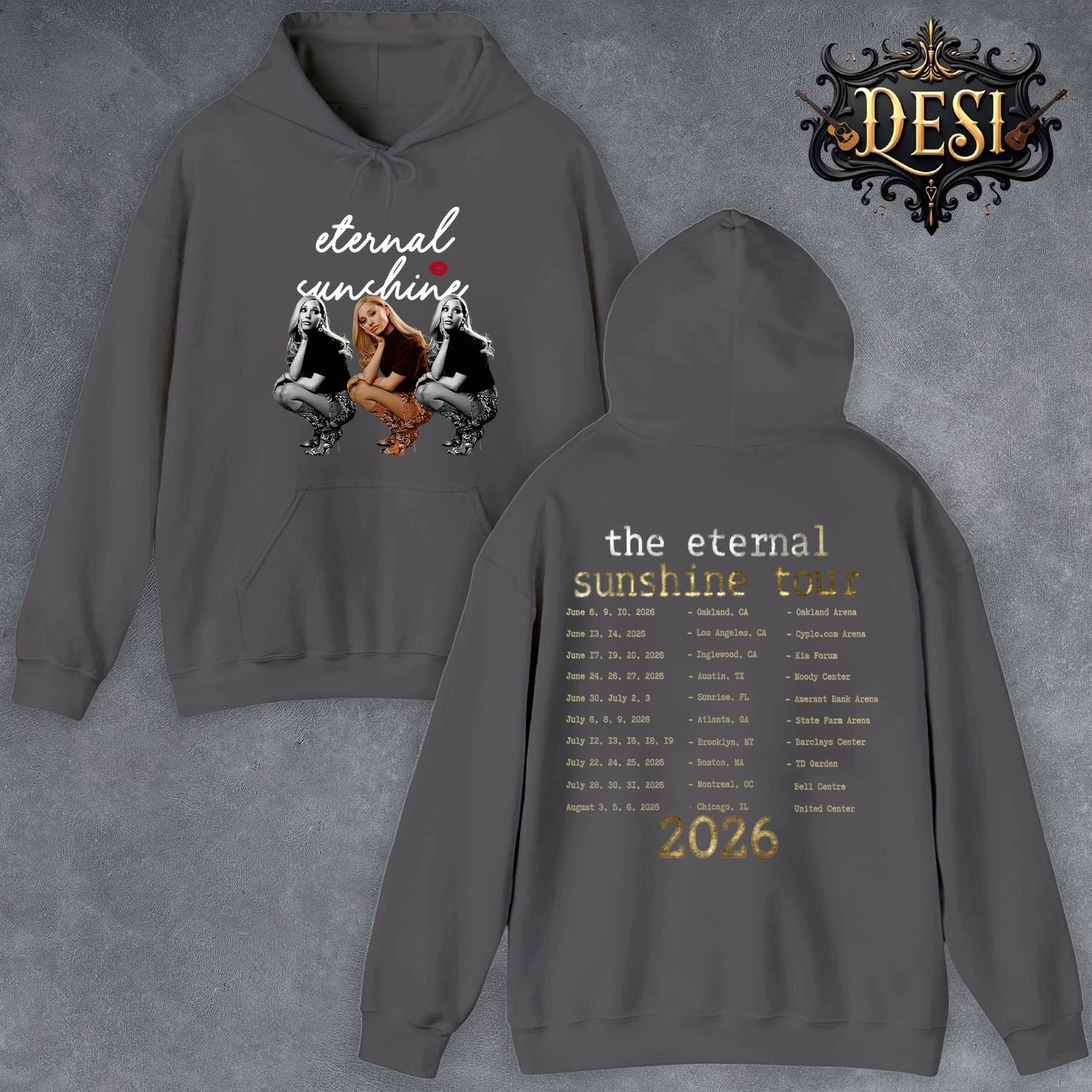Ariana Eternal Sunshine Tour Double Sided Hoodie 2026