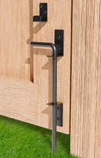 12" Heavy Duty Cane Bolt Gate Drop Rod Extra Thick Hardware Ground Latch for Woo