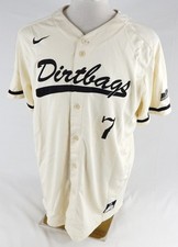 2018 Long Beach State Dirtbags #7 Game Used Cream Jersey Baseball XL 824