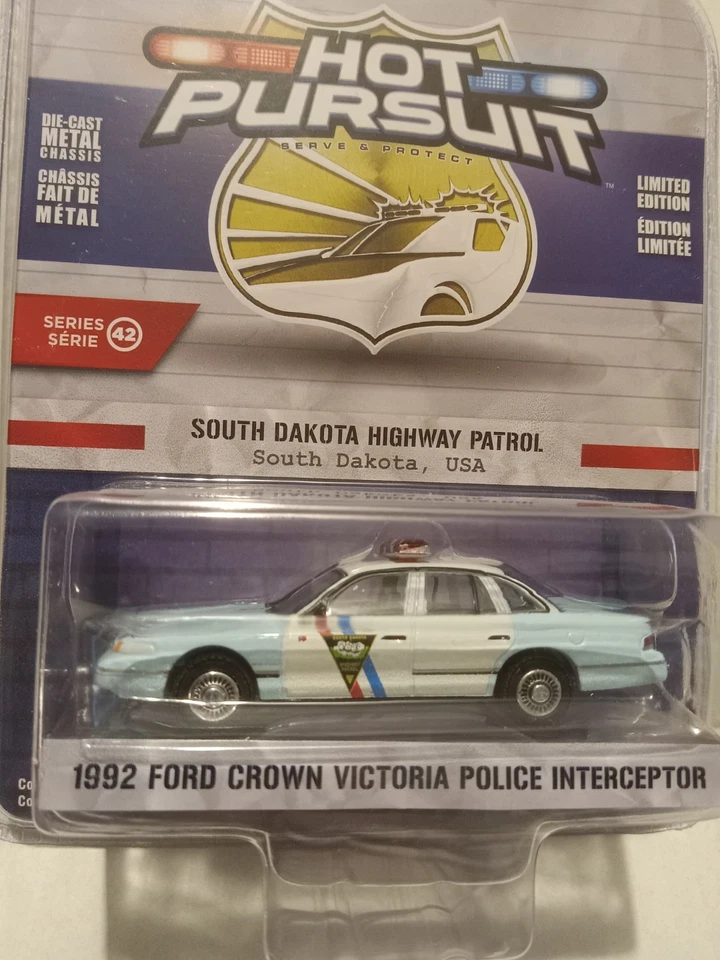 Greenlight Hot Pursuit 1992 Ford Crown Victoria Police Interceptor South Dakota - Image 2 of 3