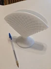 Vintage English Hobnail Milk Glass Fan Vase Westmoreland Glass. 5" Tall. No Chip