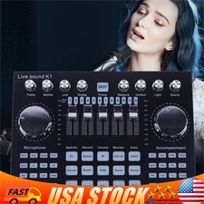 Audio Mixer Sound Board Console with 12 Sound Effects, USB Bluetooth Input