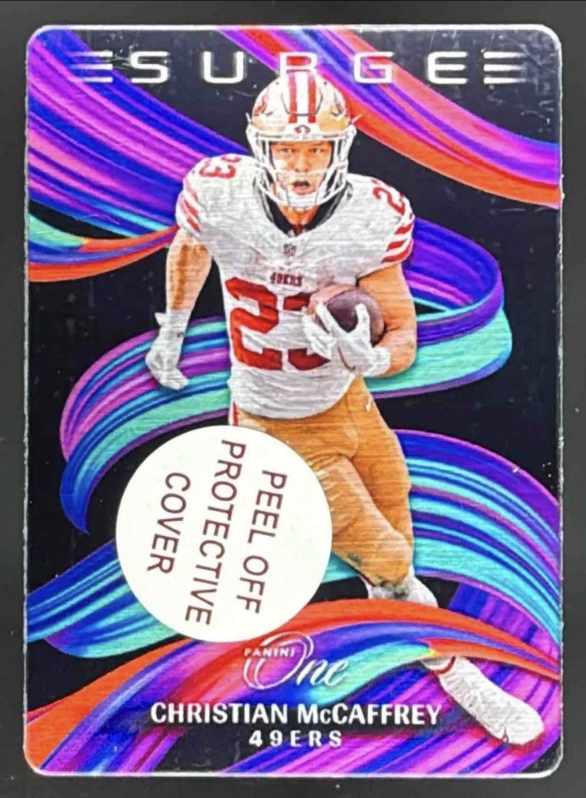 2023 Panini One Christian McCaffrey Surge #5 San Francisco 49ers SSP Case Hit!
