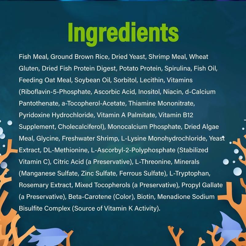Tropical Fish Flakes Nutritionally Complete Food Fluorescent Color ...