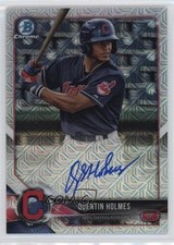 2018 Bowman Mega Box Chrome Mojo Refractor Auto Quentin Holmes #BMA-QH Auto 3f4