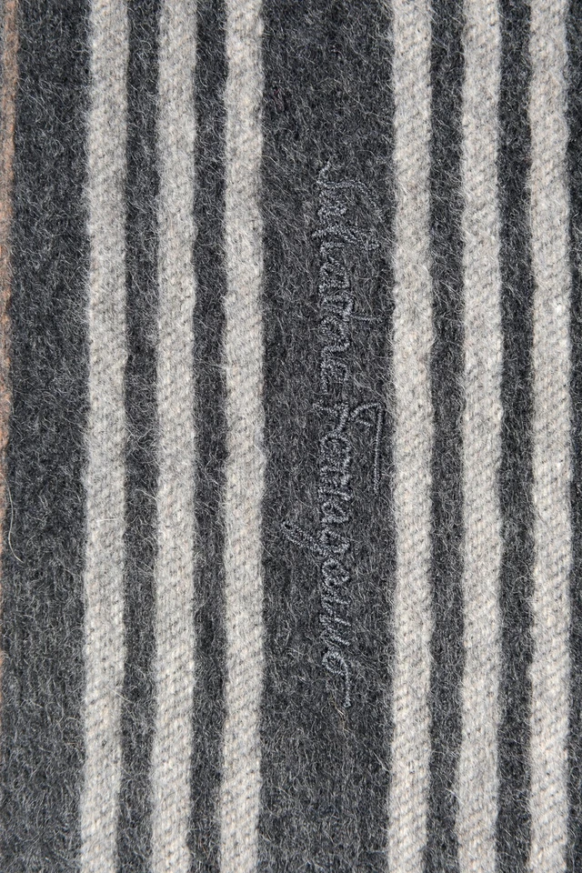 Salvatore Ferragamo многоцветный 100% кашемир в полоску логотип печать шаль шарф - Изображение 2 из 4