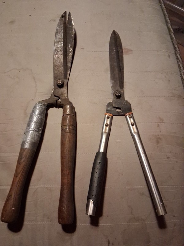 Lot of 2 vintage hedge shears