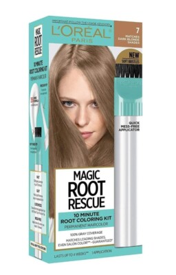 L'OREAL PARIS MAGIC ROOT RESCUE PERMANENT COLORING KIT - 7 DARK BLONDE - Sealed 