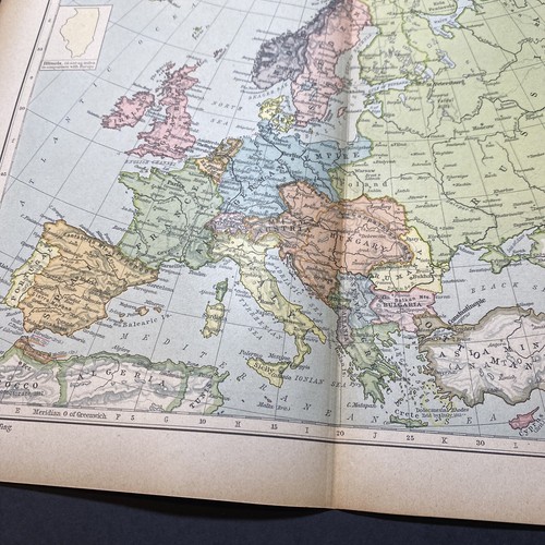 Europe 1871-1914 1920's Historical Vintage Map Wall Art - Picture 5 of 16