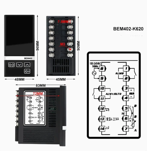 BEM-102/702/902/402 PID Regulation Intelligent Digital Temperature Controller - Photo 26/36