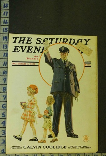 1931 POLICEMAN OFFICER LAW ENFORCEMENT SCHOOLKID ILLUS LEYENDECKER COVER RG75