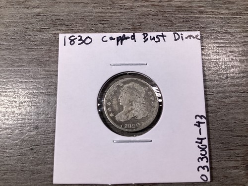 1830 Capped Bust Dime Silver U.S. w/Large 10 Cents 033024-43 - Picture 3 of 4