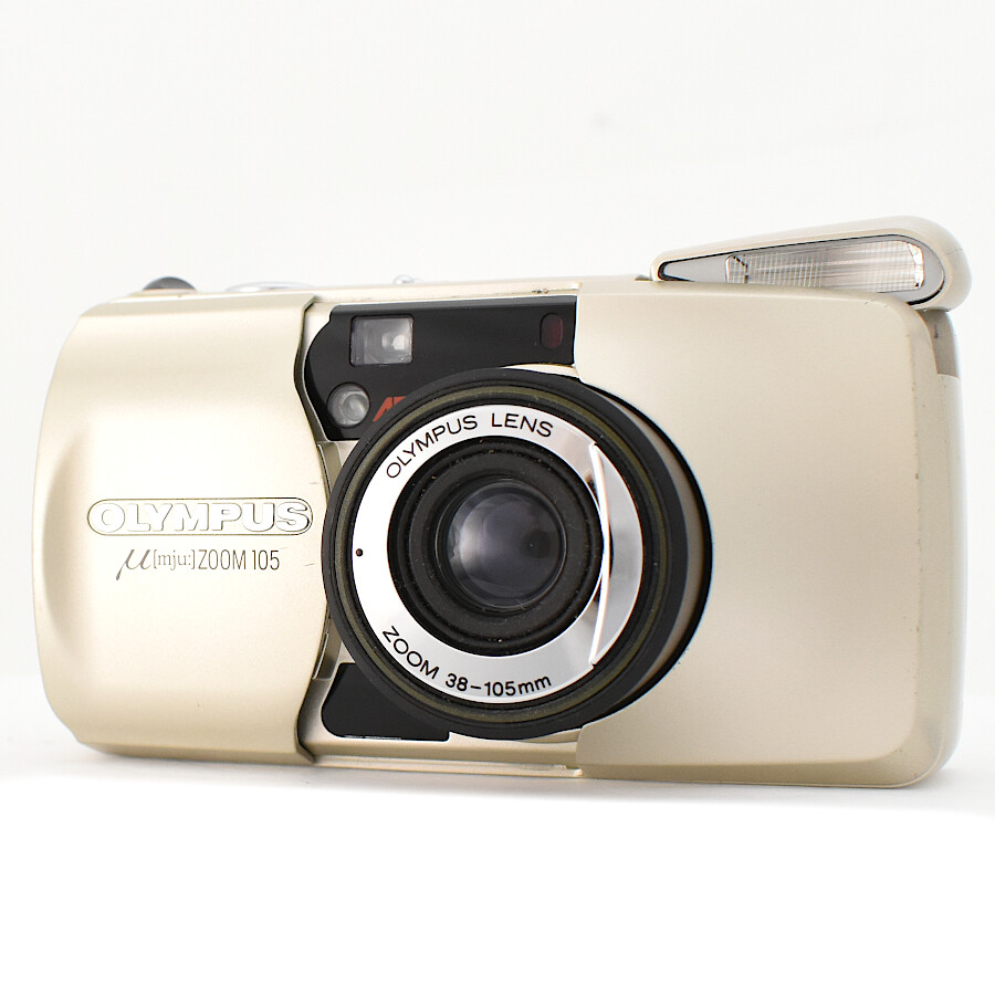 OLYMPUS μ Zoom105 Mint+]OLYMPUS μ ZOOM 105 Gold Point & Shoot 35mm Film Camera