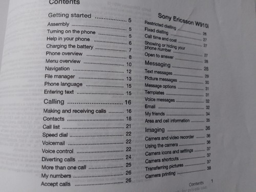 DRUKOWANA INSTRUKCJA OBSŁUGI DO VINGAGE SONY ERICSSON K910i SLIDE PHONE - Zdjęcie 3 z 3