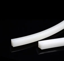 1m White Solid Square Silicone Rubber Strip Sealing Gasket 4/5/6/8/10/15/20/30mm