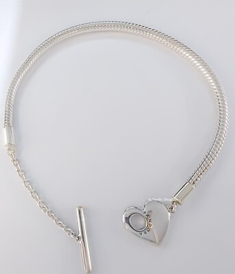 PANDORA Moments Heart T-bar Snake Chain Bracelet - 599285c00-20