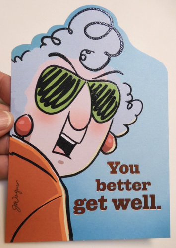3 Cards Hallmark Get Well MAXINE J Wagner There Aren't That many People
