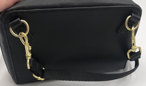 Skip*Hop Greenwich Convertible Hip Pack Crossbody Mini Handbag Black/ Gold - Picture 4 of 8