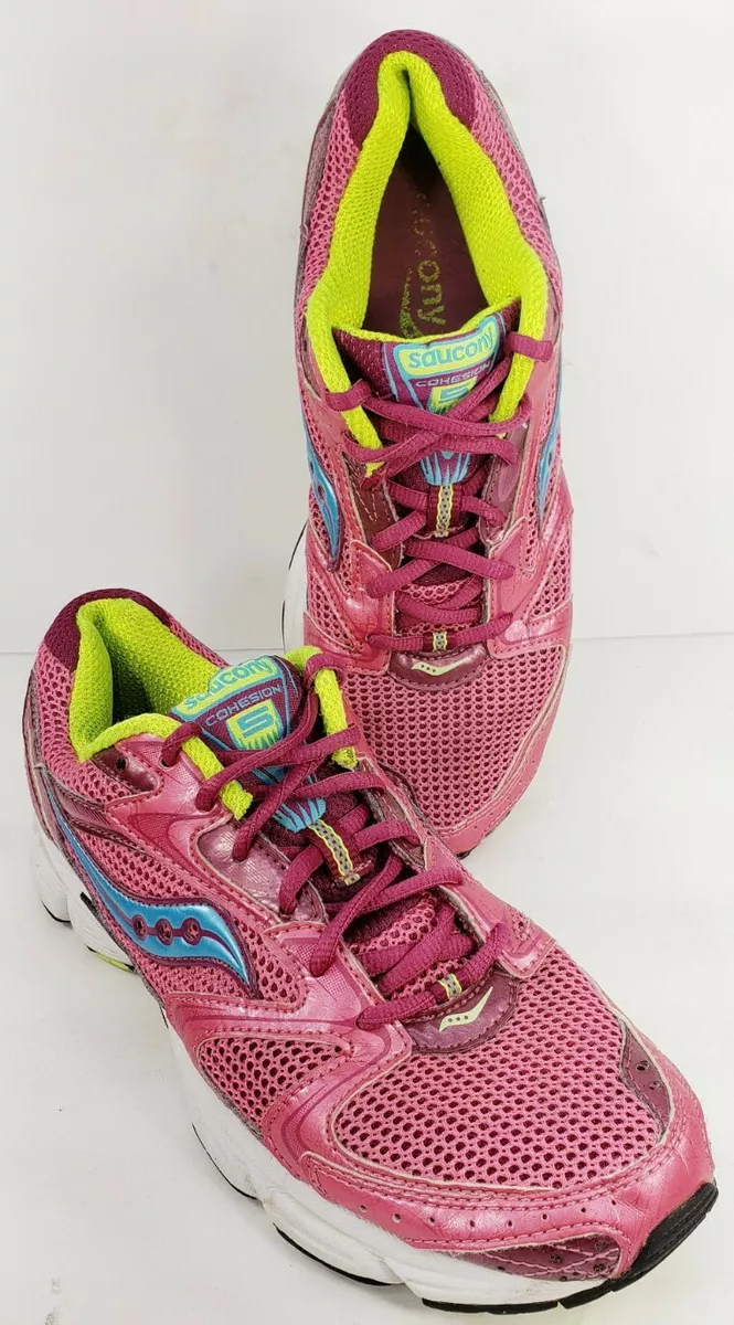 Saucony Cohesion 5 Women s Running Shoes Size 8.5M Pink Neon eBay