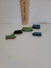 1989 Soma Pull 'N Go Railroad Train 5 Vehicle Set