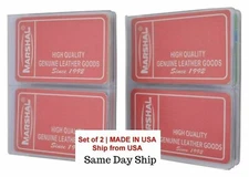 New 2 Clear Plastic Wallet Inserts 3-5/8" x 5" for Credit Card Holder & Hipsters