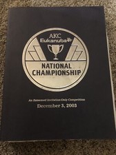 Libro oficial de exhibición del Campeonato Nacional Long Beach AKC EUKANUBA 2003 3 de diciembre
