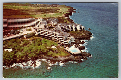 Postcard 1974 Aerial View of the Kona Surf Hotel Kona Coast Island of Hawaii